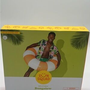 42” Bungalow swim Tube (Orange and White)